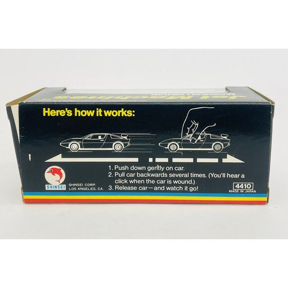 Shinsei Jet Machines Maserati Merak SS Blue 1:39 Diecast 4410 New - Picture 9 of 10